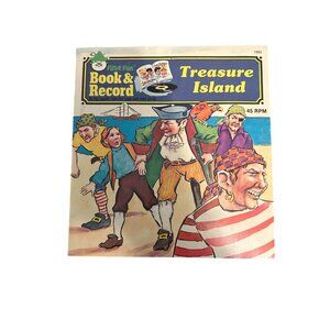 Vintage Peter Pan Book & Record: Treasure Island 24-Page Storybook & 45 RPM Reco